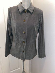 Blazer | Womens Tops | Spring/Suede/Lightweight | Button | Vintage Jaclyn Smith
